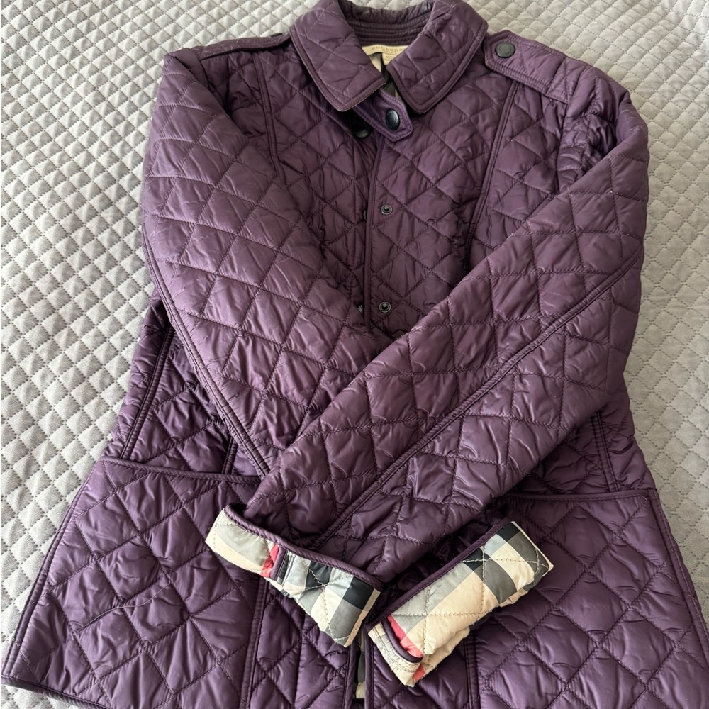 Burberry Brit Kencott Patch Quilted Jacket - Beetroot